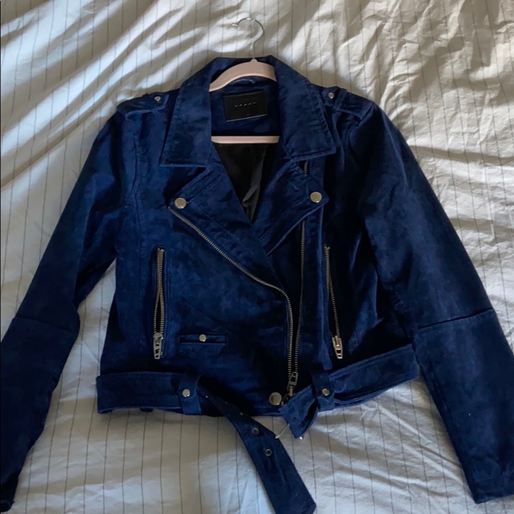 Dark blue suede jacket